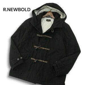 R.NEWBOLD ポールスミス 秋冬 中綿★ ウール ダッフル コート Sz.L　メンズ 黒　A4T12665_B#N