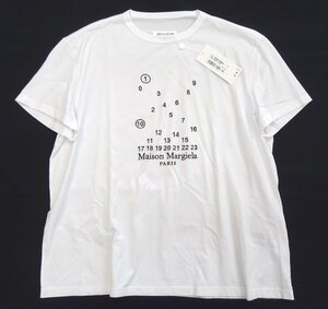 XXL【未使用タグ付】メゾン・マルジェラ Maison Margiela Tシャツ カレンダー ロゴ メンズ ホワイト S50GC0684 半袖