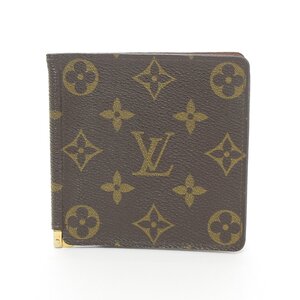 □489603 LOUIS VUITTON ルイヴィトン 二つ折り財布 モノグラム マネークリップ 80s ヴィンテージ メンズ ブラウン