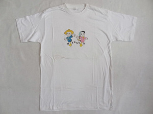 ビンテージ 90S 当時物 オヨネーズ 麦畑 プリント サイン 入り Tシャツ 記念 グッズ 音楽 ミュージシャン 一発屋 レア 珍品 白 ホワイト 色