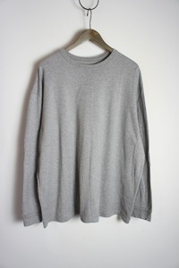 美品 MAISON EUREKAメゾン エウレカ 長袖Ｔシャツ GIZA COTTON L/S PACK TEE 長袖カットソー ロンT 灰805N