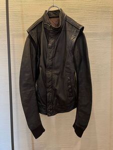 rick Owens リックオウエンス レイヤードレザージャケット　ブルゾン jacket leather 00s archive