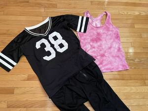 男女兼用　ダンス　Tシャツ　長袖　長袖Tシャツ　ヒップホップ　M L