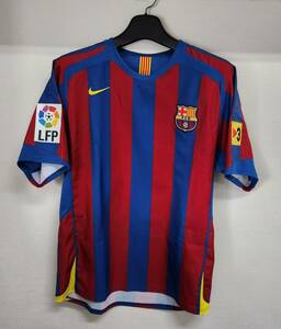 05-06バルセロナ FCB(H)#10 ロナウジーニョ Ronaldinho 半袖 正規NIKE リーガ仕様 M