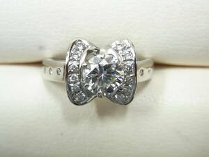 Ｐｔ900　ダイヤファッションリング　ＵＳＥＤ　Ｄ1.08ｃｔ　0.23ｃｔ　8.3ｇ　サイズ10番