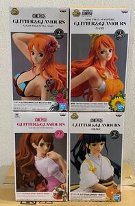 【送料無料】 ワンピース ONE PIECE ナミ シャーロット お菊 GLITTER&GLAMOURS フィギュア 4点セット まとめ売り