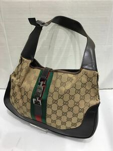 【GUCCI グッチ】 001-3306-002058 ジャッキーライン ショルダーバッグ ヌバックレザー ブラウン ラグジュアリー 2411oki k