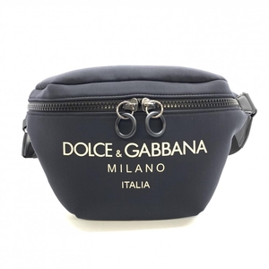 DOLCE＆GABBANA ドルチェ＆ガッバーナ D＆G ディージー ボディバッグ ウエストバッグ ナイロン ロゴ ブラック 黒 メンズ 管理RT36704