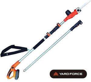 新品未開封 送料無料★YARD FORCE 24V 3mコードレス高枝電動鋸ライト LSC21P-JP★15cmの太枝も切断可能なパワフル電動のこぎり