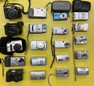 （70）20個 デジタルカメラ まとめ売り Canon SONY OLYMPUS PENTAX LUMIX FUJIFILM など ジャンク 現状品 動作未確認 