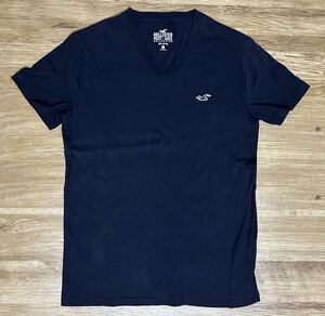 【未使用】HOLLISTER★Vネック★Tシャツ★半袖★XXSサイズ★ブラック★コットン100%