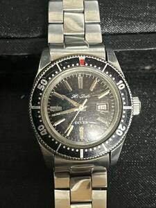 稼動 ORIENT Hi-Date 21 DIVER T 9350 オリエント 手巻き 腕時計 ダイバー デイト