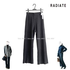 新品【送料無料】定価16000円■スコットクラブ RADIATE■②スタイリッシュなバックセンタースリット...♪バックシャン暖かニットパンツ BK