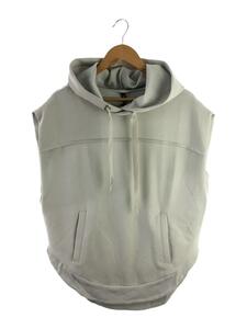 AULA(AULA AILA)◆SLEEVLES COCOON HOODIE/パーカー/O/ポリエステル/GRY/無地/1213-08004