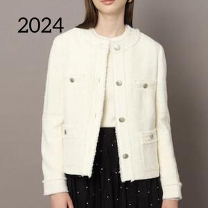 美品　DRESSTERIOR　フリンジツイードジャケット　2024　ドレステリア　