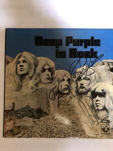 貴重盤　DEEP PURPLE サイン入りLP　IN ROCK EMIハーベスト　同梱可能