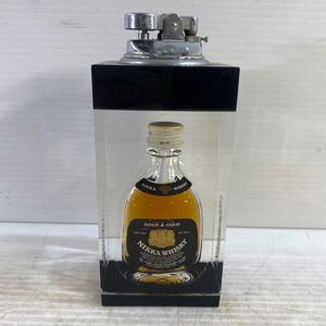 ジャンク 着火しません NIKKA WHISKY ニッカウイスキー ニッカ ウイスキー 卓上ライター ミニボトル 置物 インテリア 中古