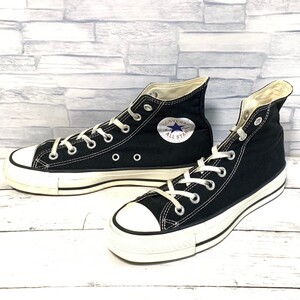 R6788bL 日本製 CONVERSE コンバース ALLSTAR オールスター ハイカットスニーカー キャンバス サイズ 5 1/2 (24.5cm位) ブラック 