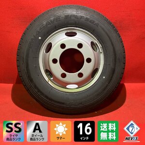 【個人宅配送不可】新車外し品 215/85R16 16×6K 128-8TC 6H 2023年製 エルフ等 タイヤ＆ホイール1本【55584365】