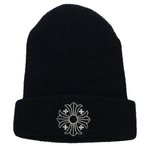 クロムハーツ 帽子 WOOL WATCH CAP サイズ:ONE SIZE CHプラス刺繍ビーニー帽子 中古 SJ02