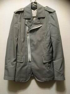 美品　AD2011 COMME des GARCONS HOMME PLUS 千鳥格子 ダブル ライダースジャケット XS コムデギャルソンオムプリュス 