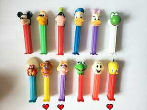 PEZ ディスペンサー　12個セット　1990年代　ペッツ ディズニー　セサミストリート　昭和　アンティーク　1990s