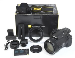 ★元箱、バッテリー3個、ドットサイト(DF-M1)付！Nikon ニコン COOLPIX クールピクス P1000 デジタルカメラ 美品！★