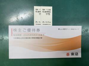 東急　株主乗車証２枚　株主優待券１冊