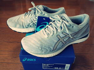 １円スタート　アシックス　asics　GEL-NIMBUS 22 28.0CM　WHITE／PURE　SILVER　箱付き