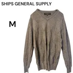 【SHIPS GENERAL SUPPLY】セーター(M) グレー　毛100%