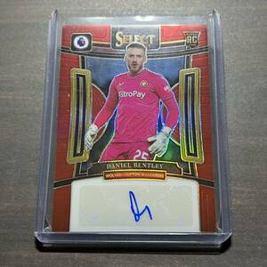 Daniel Bentley RC Red Prizm Parallel Auto 2023-24 Panini Select Premier League Soccer Autograph 直筆サイン