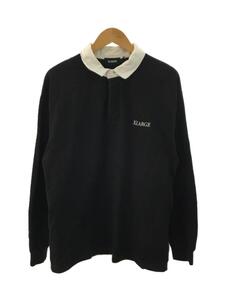 X-LARGE◆ラガーシャツ/L/コットン/BLK/