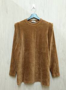 PHEENY/フィーニー/長袖Tシャツ・カットソー/PA23-CS13/Corduroy Like Pile Tucked Sleeve Tee/ブラウン系/サイズF