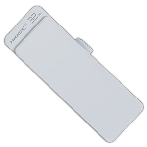 HIDISC USB 2.0 フラッシュドライブ 32GB 白 スライド式 HDUF127S32G2