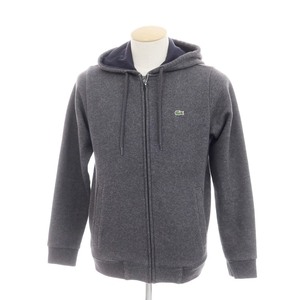 【中古】ラコステ LACOSTE 裏起毛スウェット ジップアップパーカー ダークグレー【サイズXS】