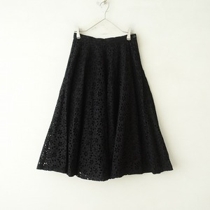 トリココムデギャルソン tricot COMME des GARCONS *フラワー刺しゅうスカート*Sコットンレースブラック(sk2-2407-82)【20H42】