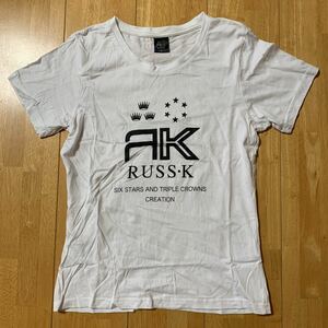 RK RUSS-K ラスケー レディス トップス Tシャツ ホワイト サイズ L 身長154-162バスト86-94 中古品 美品 1.2使用 送料料無