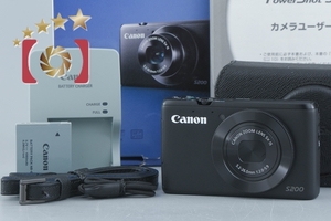 【中古】Canon キヤノン PowerShot S200 ブラック コンパクトデジタルカメラ 元箱付き