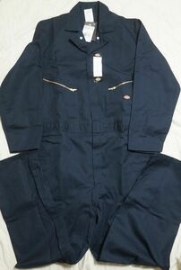 新品 Dickies 長袖ツナギ XL 紺 ディッキーズ オールインワン つなぎ ALLINONE カバーオール COVERALL ロングスリーブ