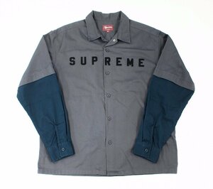 Supreme シュプリーム 20FW ツートーンワークシャツ Mサイズ ダークグレー 送料185円～