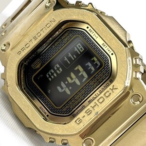 美品 CASIO カシオ G-SHOCK ジーショック マルチバンド6 Bluetooth 腕時計 GMW-B5000GD-9 電波ソーラー タフソーラー ゴールド 動作確認済