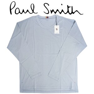 新品 ポールスミス Paul Smith 長袖 Tシャツ M カットソー 薄手アーティストストライプ ラウンジウェア ブランドロゴ サックス 秋 冬