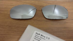 ★オークリー ハーフワイヤー2.0用 カスタム偏光レンズ SILVER TITANIUM Color Polarized 新品 OAKLEY　HALF WIRE　2.0　HALFWIRE