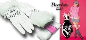 限定★Barbie バービー PEARLY GATES パーリーゲイツ 両手ファーグローブ★白SS(17~18cm)【155-285001】ホワイト白【本物保証】anecan版