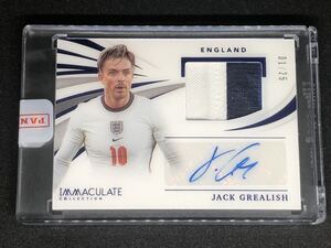 01/25 ジャックグリーリッシュ PANINI IMMACULATE COLLECTION JACK GREALISH ENGLAND イングランド代表 直筆サインカード ファーストNo.