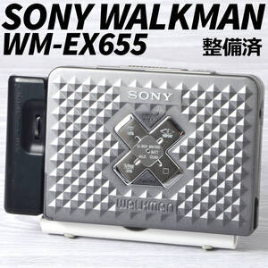 SONY WALKMAN WM-EX655 カセットウォークマン グレー 整備済 TY271