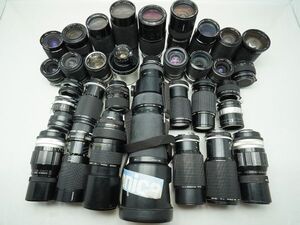 ★ニコン 純正MFレンズなど★Zoom-NIKKOR/NIKKOR-Q/EL-NIKKOR/COSINA/TAMRON/ 等 計:35点まとめ【ジャンク品】31253