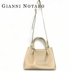 gianni notaro 2wayショルダーバッグ ベージュ