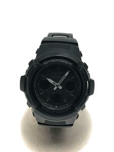 CASIO◆ソーラー腕時計・G-SHOCK/デジアナ/BLK/BLK