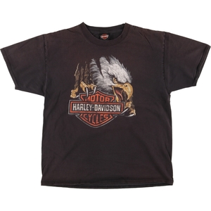 古着 ハーレーダビッドソン Harley-Davidson 鷲柄 イーグル柄 モーターサイクル バイクTシャツ メンズL /eaa441689